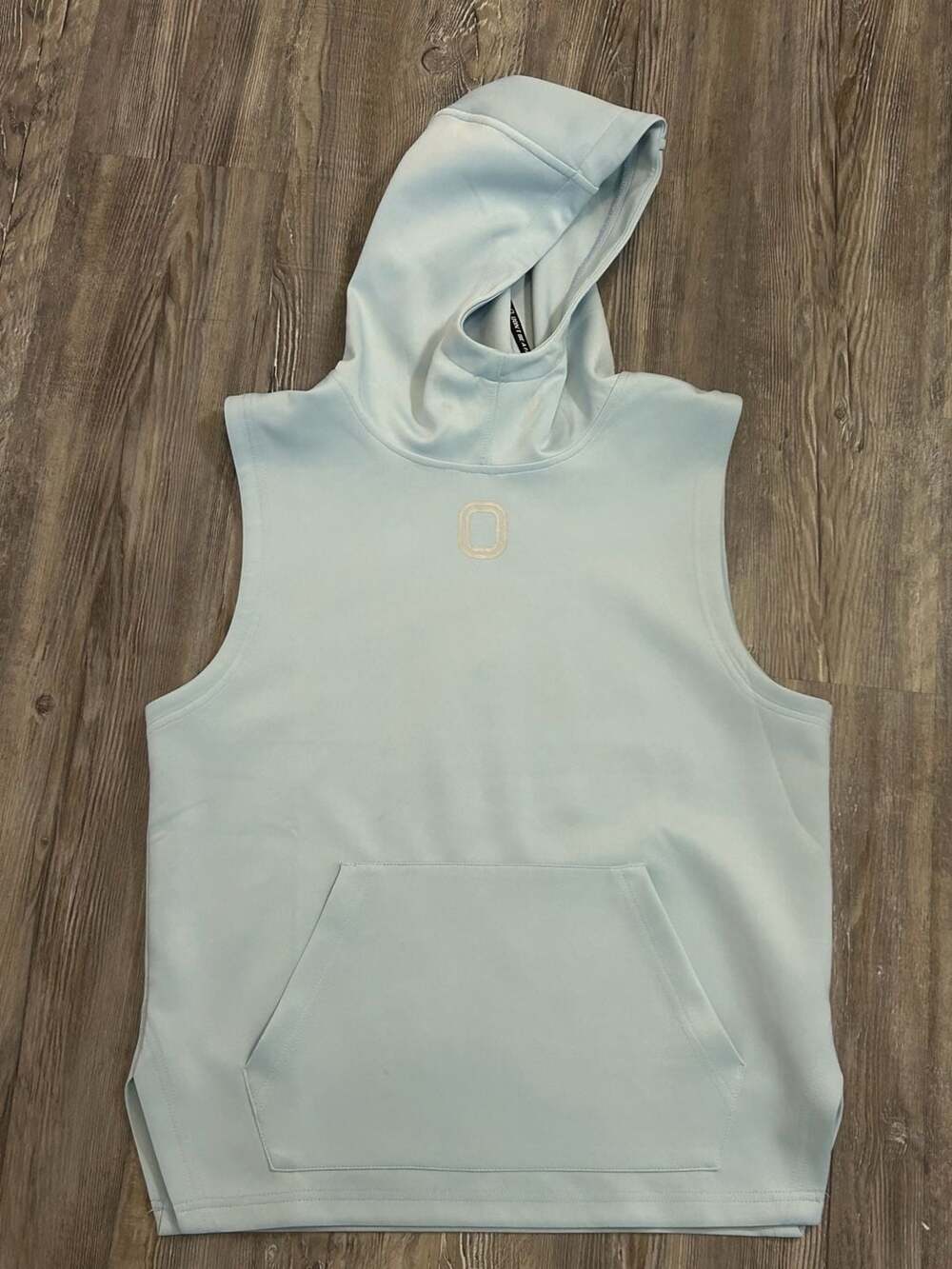 Overtime Sleeveless Hoodie Light Blue Size Y-Large